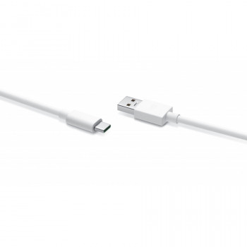 OPPO VOOC kabelis USB-A – USB-C, 8 A, 1 m, baltas (DL149)