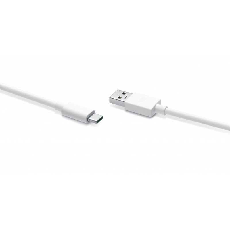 OPPO VOOC kabelis USB-A – USB-C, 8 A, 1 m, baltas (DL149)