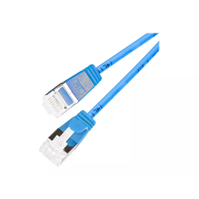 Tinklo komutacinis kabelis Wirewin Slim Cat6a U/FTP RJ45, 0,25 m, mėlynas