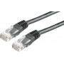 Secomp Cat6 U/UTP komutacinis kabelis RJ45, 1 m, juodas