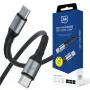 3mk Hyper Cable N-Series USB-C į USB-C, 0,5 m, 60 W, PD 3.0, QC 3.0, juodas