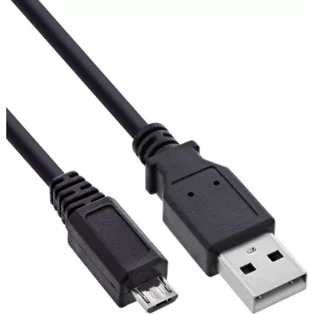 InLine Micro-USB 2.0 kabelis, USB-A vyriškas į Micro-B vyrišką, 3 m, juodas (31730U)