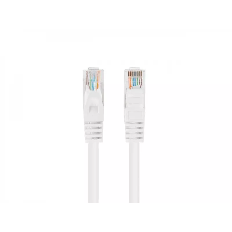 Lanberg Cat5e U/UTP komutacinis kabelis RJ45, 0,25 m, baltas, 10 vienetų paketas