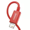 Baseus Superior Series USB-A – Lightning kabelis, 2,4 A, 1 m, raudonas