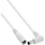 InLine® DC ilginimo kabelis, kampuotas kištukas, 5.5 x 2.5 mm, baltas, 0.5 m