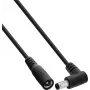 InLine® DC ilginimo kabelis, kampuotas kištukas, 5.5 x 2.5 mm, juodas, 0.5 m