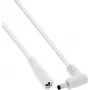 InLine® DC ilginimo kabelis, stačiu kampu kištukas, 4.0 x 1.7 mm, baltas, 0.5 m