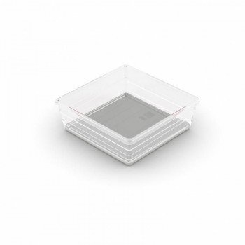 KIS Box Sistemo Organizer 6 daiktų dėžutė, 15 x 15 x 5 cm, permatoma/šviesiai pilka