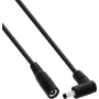 InLine® DC ilginimo kabelis, kampuotas kištukas, 4.0 x 1.7 mm, juodas, 0.2 m