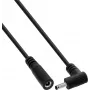InLine® DC ilginamasis kabelis, kampuotas kištukas, 3.5 x 1.35 mm, juodas, 0.2 m