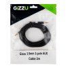 Gizzu 3.5mm AUX kabelis 2m - juodas