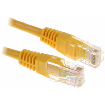 Lanberg Cat5e U/UTP komutacinis kabelis RJ45, 3 m, geltonas