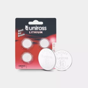 Uniross ličio CR2025 monetos formos baterijos, 4 vnt.