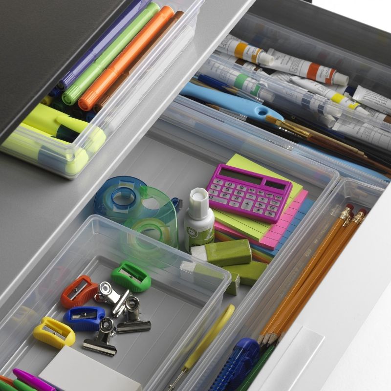 KIS Box Sistemo Organizer 2 talpykla-organizatorius, 15 x 7.5 x 5 cm, permatoma/šviesiai pilka