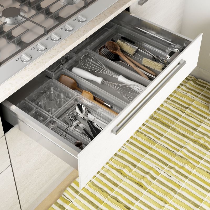 KIS Box Sistemo Organizer 1 7,5 x 7,5 x 5 cm permatomas/šviesiai pilkas