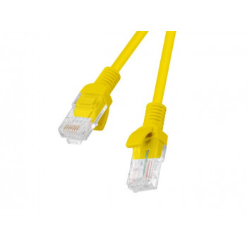 Lanberg Cat6 U/UTP komutacinis kabelis RJ45, 0,5 m, geltonas