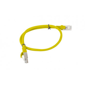 Lanberg Cat6 U/UTP komutacinis kabelis RJ45, 0,5 m, geltonas