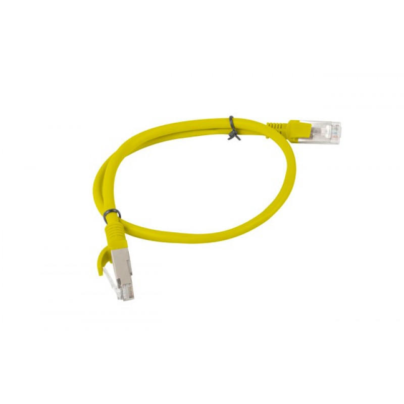 Lanberg Cat6 U/UTP komutacinis kabelis RJ45, 0,5 m, geltonas