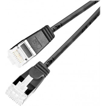 Tinklo kabelis Wirewin Slim Cat6a U/FTP, RJ45–RJ45, 3 m, juodas