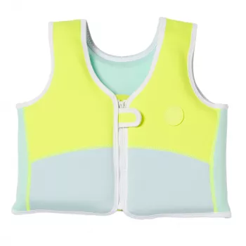 Sunnylife vaikiška plaukiojimo liemenė (3–6 metai) – Aqua Neon