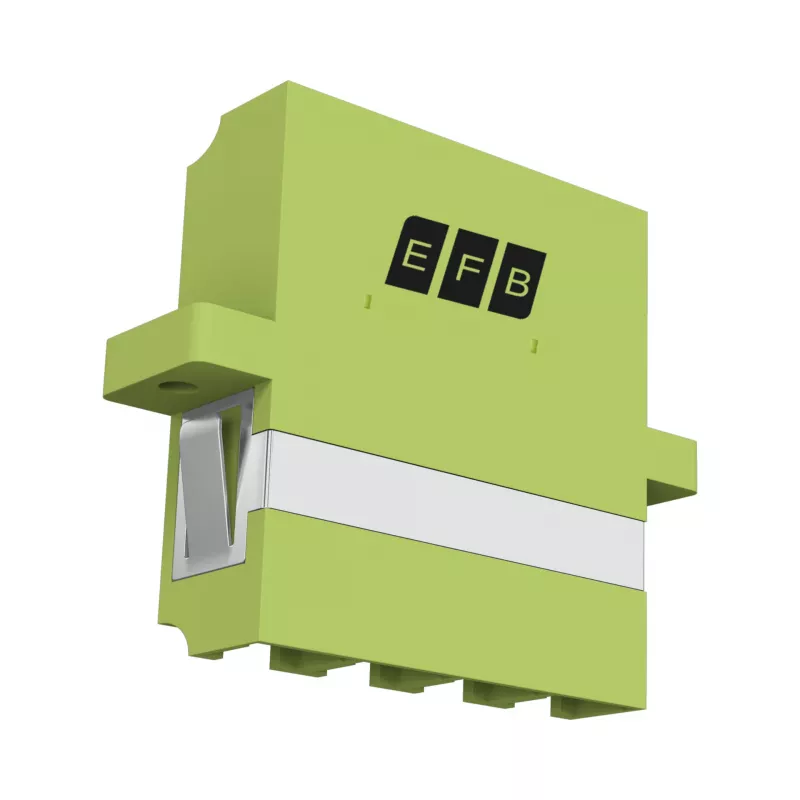 EFB Elektronik LC Quad OM5 šviesolaidinė mova, laimo žalia (53335.1OM5)