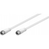 Goobay SAT antenos kabelis (A+ klasė, >95 dB), 3x ekranuotas, 5 m, baltas – F kištukas > F kištukas (visiškai ekranuotas)