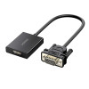 UGREEN CM513 VGA į HDMI konverteris, vyriškas į moterišką, 1080p Full HD, juodas