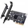 Graugear G-PCI-E-20G USB 3.2 Gen2x2 vidinė plėtimo plokštė, Type-E Key A, PCIe Gen4, 20 Gbit/s – juoda