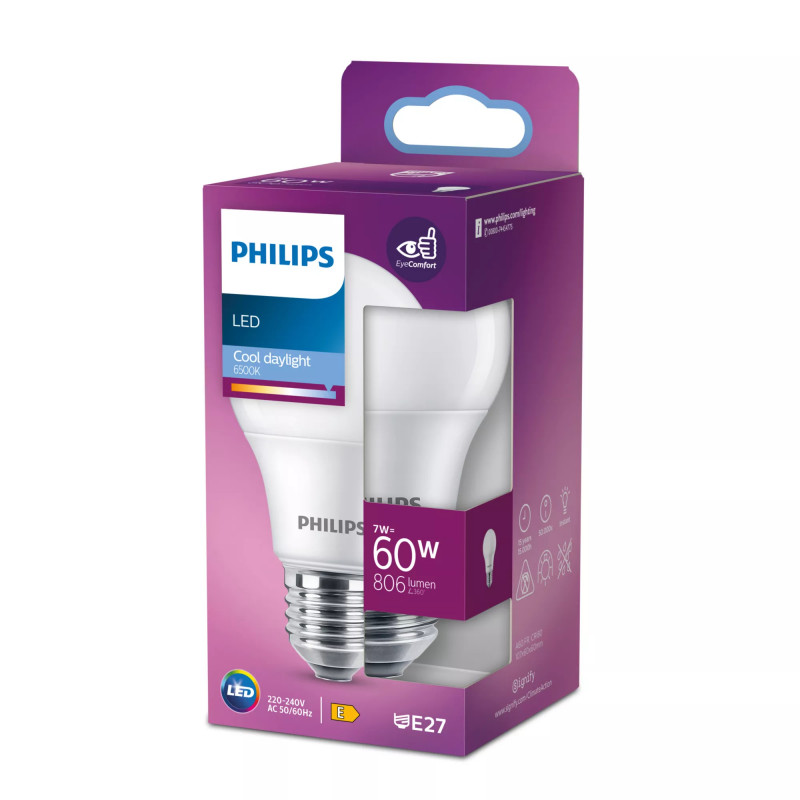 Philips LED lemputė A60 E27 60W