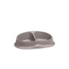 Stefanplast dvigubas maisto dubenėlis Chic 0.25+0.25L 27x17.5x7.2cm šviesiai pilkas