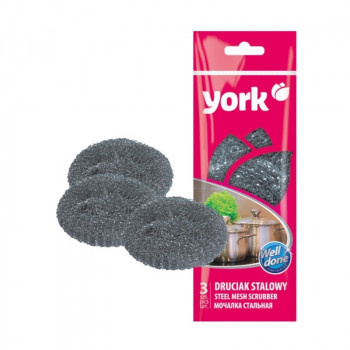 YORK plieninė tinklelinė šveitimo kempinė, 3 vnt.