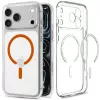 Spigen Ultra Hybrid MagSafe dėklas iPhone 17 Pro Max / 18 Pro Max, permatomas/oranžinis (ACS12122)