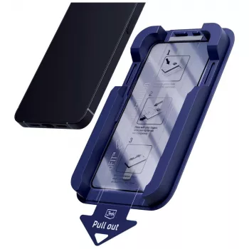 3mk HardGlass Max Privacy stiklas su aplikatoriumi, skirtas Samsung Galaxy A57, juodas
