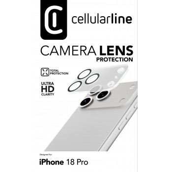 Cellularline fotoaparato objektyvo apsauga iPhone 18 Pro, permatoma