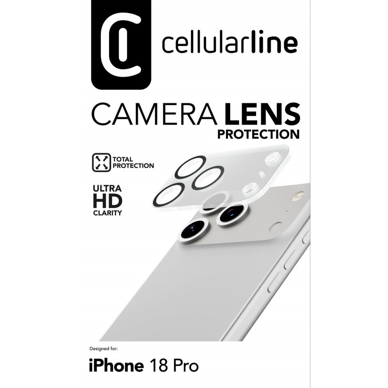 Cellularline fotoaparato objektyvo apsauga iPhone 18 Pro, permatoma