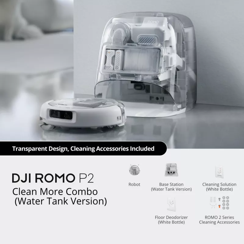 DJI ROMO P2 Clean More Combo robotinis siurblys