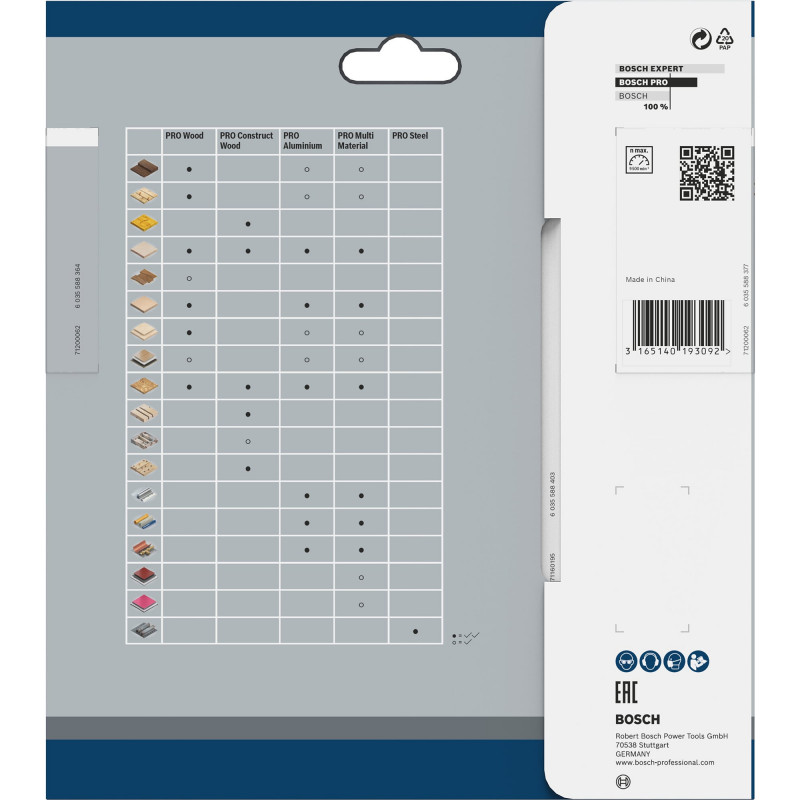 Bosch Multi Material diskinio pjūklo geležtė 165 x 30/20 x 2,4 mm, 42 dantys (2608640519)