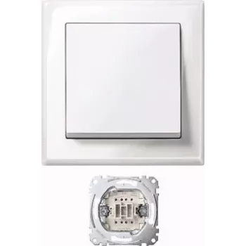 MERTEN Jumbo jungiklis MEG3341-1419, termoplastikas, poliarinės baltos spalvos, AC 250 V