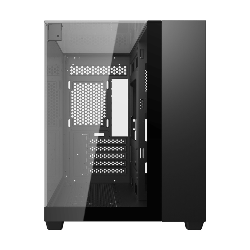 Darkflash TH285M Micro-ATX kompiuterio korpusas su grūdintu stiklu, juodas