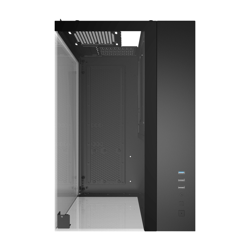 Darkflash TH285M Micro-ATX kompiuterio korpusas su grūdintu stiklu, juodas