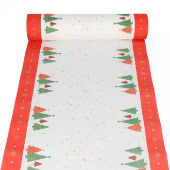 PAPSTAR kalėdinis stalo takelis Plain Christmas Trees iš Airlaid, ritinyje, matmenys: (W)400 mm x (L)24 m