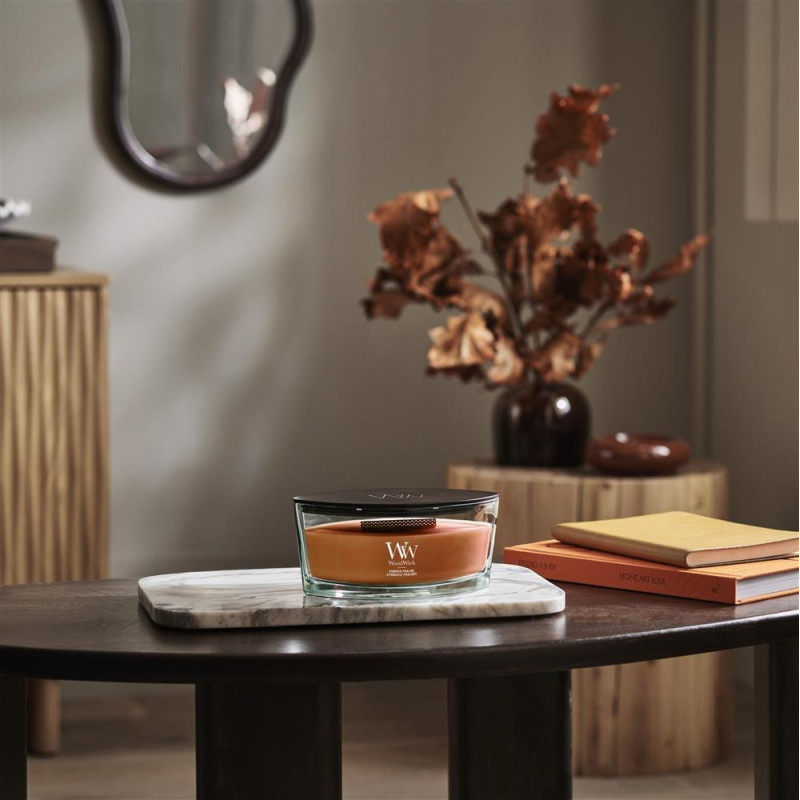 WoodWick Pumpkin Praline Ellipse kvapioji žvakė 453,6 g