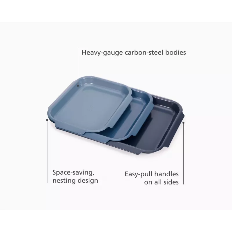 Joseph Joseph Nest Bake 3 dalių mėlyna kepimo skarda