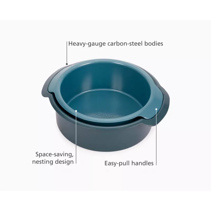 Joseph Joseph Nest Bake 2 dalių, apvali mėlyna pyrago forma