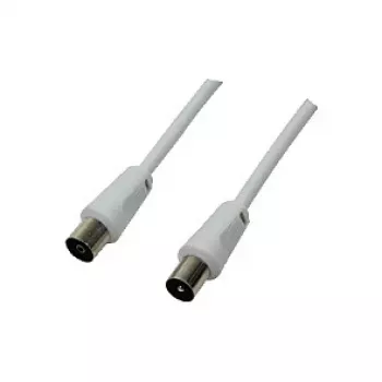 Logilink TV koaksialinis antenos kabelis, CCS, >85 dB, baltas, 2,5 m (CA1061)