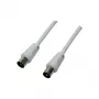 Logilink TV koaksialinis antenos kabelis, CCS, >85 dB, baltas, 2,5 m (CA1061)