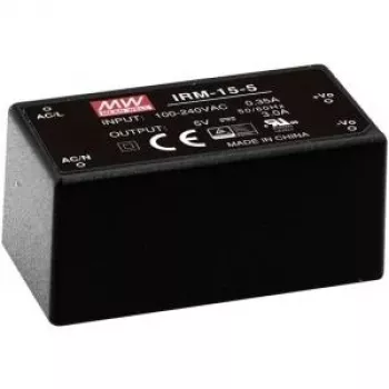 Mean Well IRM-15-24 maitinimo šaltinis, 15 W, 0,63 A, 85-264 V įėjimas - juodas