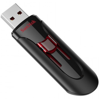 SanDisk Cruzer Glide 3.0 64GB USB 3.2 Gen 1 atmintinė, juoda