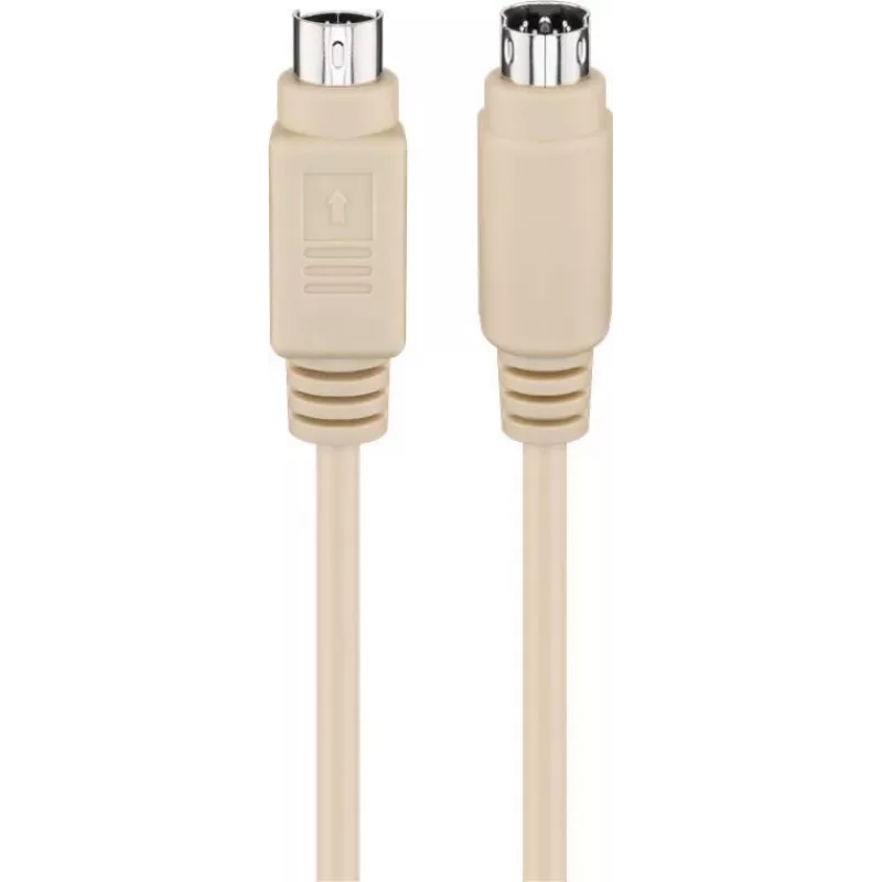 Wentronic Goobay PS/2 klaviatūros/pelės kabelis, Mini-DIN 6 kontaktų kištukas į kištuką, 5 m, pilkas (50557)