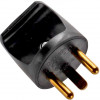 Microconnect maitinimo kištukas (apvalus), juodas